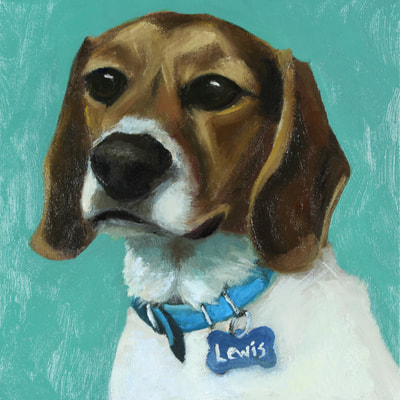 Beagle, Happiness Is,  Dog, Art, Pet, Portrait, Fine Art, Oil, Painting, Custom, Commission Your Own, Happiness Is, 
 The "Happiness is" series title is derived from the classic "Peanuts" comic strip statement 'Happiness is a warm puppy'. I began the series creating gifts of dog portraits of family and friends' furry companions. Now many of the paintings are available as canvas prints, reproductions start at $50 and magnets of your favs are just $3. Ideal for homes and the lobbies and interiors of any animal related business (vet clinics, grooming, boarding, supplies etc) or organization (aspca, humane society, rescues, shelters, etc). A portion of each print sale goes to no-kill shelters and rescues to help animals find their people. If anyone is of interest in learning more about what we can do for their space just contact me.