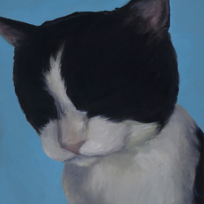 Cat, Portrait, Commision Your Own, Pet Portrait, Cat ARt, Oil, Painting, Kitten, Calico, Grey, Tabby, Orange, Siamese, Black, White, Tuxedo, Cats, Nine Lives, American, Shorthair, Long Hair, The "Nine Lives" series began after creating a number of dog portraits of family and friends' furry companions. Even my own cat was feeling left out, so I am catching up with a feline series. Most of the paintings are available as quality canvas prints, reproductions start at $50 and magnets of your favs are just $3. Ideal for homes and the lobbies and interiors of any animal related business (vet clinics, grooming, boarding, supplies etc) or organization (aspca, humane society, rescues, shelters, etc). A portion of each print sale goes to no-kill shelters and rescues to help animals find their people. If anyone is of interest in learning more about what we can do for their space just contact me.