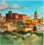 Italy paintings at Muse Coffee and Tea